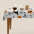 thumbnail image 6 of Halloween Pumpkin Bats Rectangle Tablecloth Spider Table Cloth Cover Mat Washable Polyester 60x84 Inches Dining Decorative for Holiday Home Party Wedding Picnic, 6 of 6