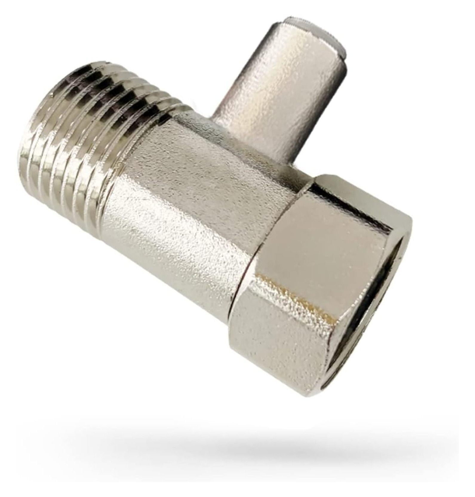 3 Way Tee 7/8" x 7/8" x 1/4" Bidet T Adapter for Toilet Bidet Sprayer, Brass T Connector for Bidet Attachment, Toilet Supply Line Splitter