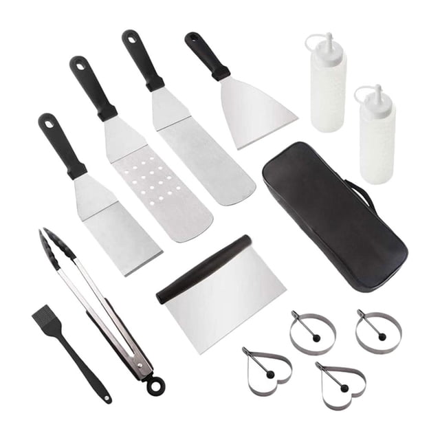 Juego de accesorios de 14 piezas para accesorios de cocina BBQ Zulema Pinzas para plancha parrilla