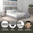 thumbnail image 4 of Upholstered Pillow Queen Platform Bed Garden Furniture Sets Nature Gray Bunk Bed for Children Beds & Furnitures Daybed Bedframe My Lux Decor Round, 4 of 7