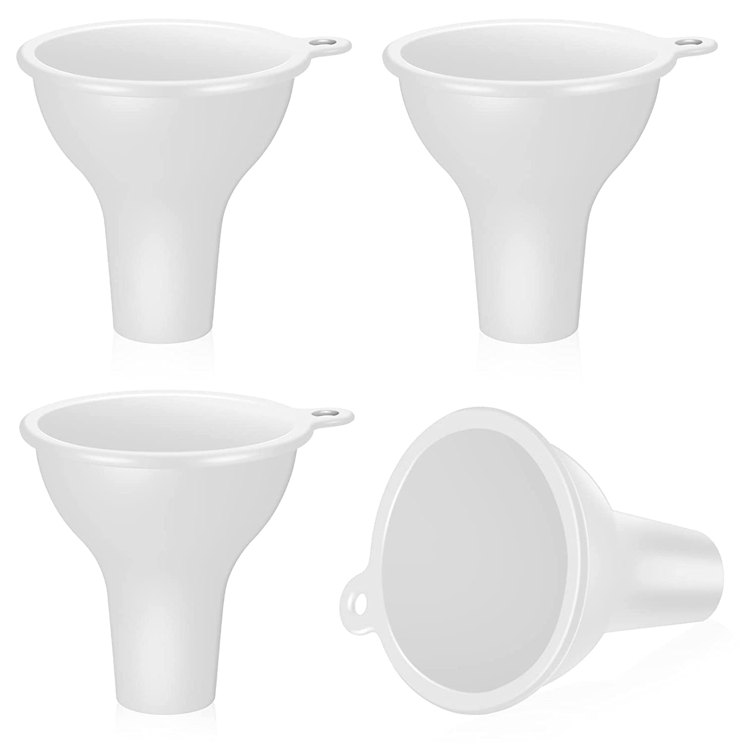 Silicone Funnels 4 Pieces Wide Mouth Funnel Flexible Condiment Funnel