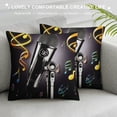thumbnail image 3 of RUIYC Microphone with Music Notes Decorative Pillow Cover - Soft and Versatile Cushion Case for Home Décor and Car Seats, 3 of 5