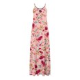 thumbnail image 4 of CEHVOM Summer Dresses For Women Casual Boho Printed Hoop Sling Beach Long Maxi Dress With Pockets, 4 of 5
