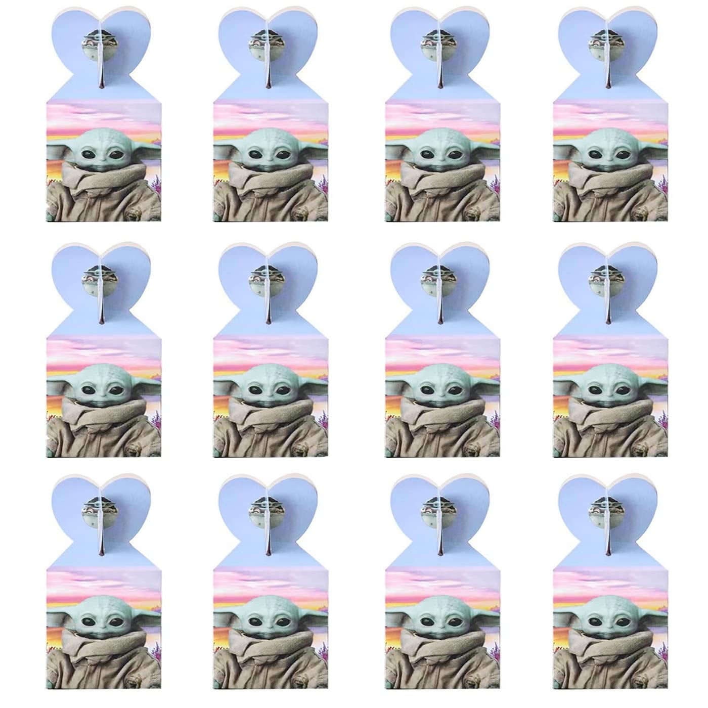 Omto 12Pack Baby Yoda Party Gift Bags Candy Bags for Kids Baby Yoda