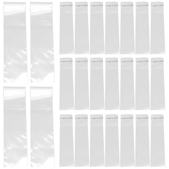 OUNONA Long Clear Bags Transparent Sealing Bag OPP Plastic 500Pcs