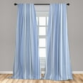 thumbnail image 5 of Ambesonne Nordic Curtains, Geometric Chevron Flower, Pair of 28"x84", Pale Blue and Blue, 5 of 5