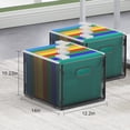thumbnail image 2 of Samstar 2 Pack Hanging File Organizer, Mesh File Folder Box Filing Box File Cabinet Organizer Storage Boxes, Letter Size, 2 of 6