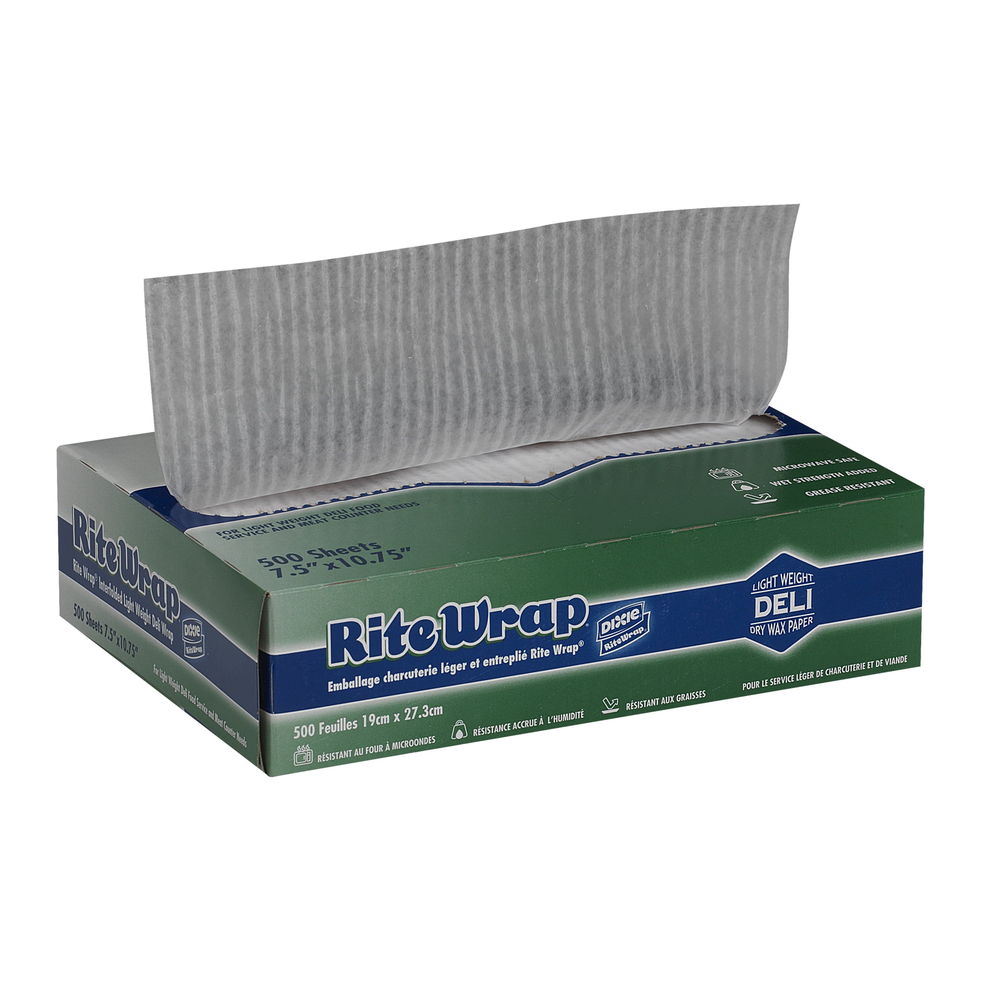 Dixie® RiteWrap Dry Wax Deli Paper, RW86W, 6,000 Sheets per Case