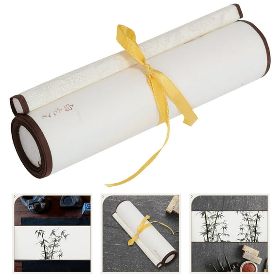 HEMOTON  Multi-function Blank Scroll Calligraphy Paper Vintage Writing Work White