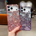 thumbnail image 2 of for iPhone 17 Pro Max Case, Shockproof Bling Diamond Glitter Sparkle Rhinestone 3D Floral Pattern Cute Clear Soft TPU Silicone Case Plating Cover for Gilrs Woman for iPhone 17 Pro Max, Pink, 2 of 9