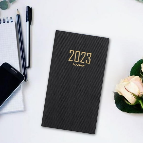 Grabación de cuaderno mensual de tareas Calendario Planificación de Cuenta diaria para regalos Negocios Familia año nuevo Negro Salvador Cuaderno de agenda