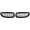 Glossy Black M-Color Double Line, variant on Astra Depot Glossy Black Kidney Grille Double Line Fit 2004-2010 BMW E63 E64 650i 650Ci 645Ci M6 2-Door