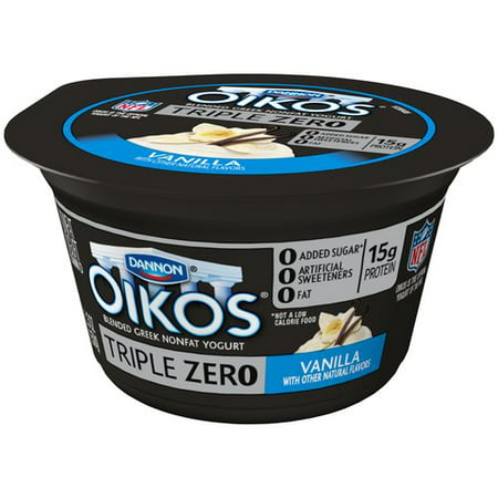 Oikos Triple Zero Vanilla Greek Nonfat Yogurt, 5.3 oz ...