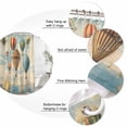 thumbnail image 3 of Vintage Nautical Bathroom Shower Curtains with 12 Hooks Polyester Waterproof Shower Curtain for Stalls and Bathtubs Coastal Ocean Compass Balloon Decorative Bathroom Privacy Curtain 72x78 Inches, 3 of 8