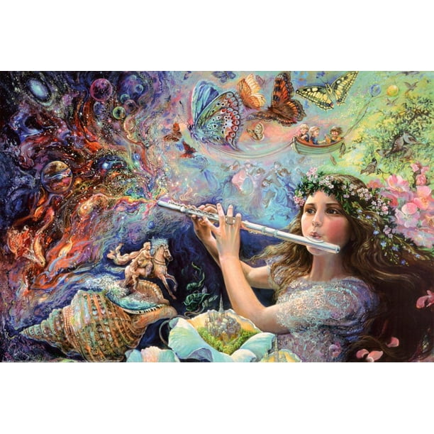 Enchanted Flute Poster By Josephine Wall 36x24