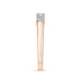 thumbnail image 3 of Angara Natural 0.24 Ct. Aquamarine with Diamond Non Eternity Ring in 14K Rose Gold for Women (Ring Size: 11.5), 3 of 9
