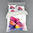 thumbnail image 2 of Ambesonne Floral Bedding Set 3 Pcs, Hibiscus Flower Pastel, Twin, Multicolor, 2 of 3