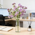 thumbnail image 6 of Artificial Plum Flower Bouquet - 34cm Faux Floral Arrangement, Plastic Fabric Stems, Pink Yellow White Purple, Home Wedding Hotel Decor Landscaping, 6 of 6