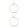 thumbnail image 3 of Guardurnaity Tobillera de aleación en forma de rosa, delicada para pies, adorno para pies, accesorio de moda, joyería para niña para dorado 2piezas, 3 of 6
