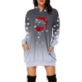 thumbnail image 1 of Vestido casual con capucha para mujer,Vestido con capucha para mujer Navidad Vestido con capucha con estampado navideño Vestido con capucha de manga larga Construido para el futuro, 1 of 6