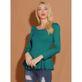 thumbnail image 2 of INSPIRE CHIC Chemise Péplum Décontractée pour Femme à Manches Longues à Encolure Dégagée, 2 of 6