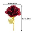 thumbnail image 2 of AURARMLET 5Ud Flores Artificiales Con Hojas Doradas Para En Cumpleaños Y Fiestas, 2 of 6