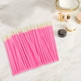 thumbnail image 5 of Unique Bargains 100 Pcs Disposable Barreled Solid Rod Lip Brush for Vacation Rose Red Plastic Flocking, 5 of 5