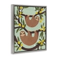 thumbnail image 3 of Stupell Industries Hanging Sloths from Lemon Tree Animals Painting Gray Floater Framed Canvas Art Print Wall Art, 17 x 21, 3 of 9