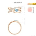 thumbnail image 4 of Angara Natural 0.3 Ct. Aquamarine with Diamond Solitaire Ring in 14K Rose Gold for Women (Ring Size: 3), 4 of 9
