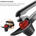 thumbnail image 3 of Deshuesador de cerezas, deshuesador de cerezas con taza de soporte de silicona suave y varilla de acero inoxidable, deshuesador de frutas para hacer mermelada de cerezas, gelatina, cocinar (negro), 3 of 5