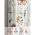 thumbnail image 7 of Spring Pastoral Botanical Semi Sheer Curtains 72 Inch Length 2 Panels Set, Farmhouse Butterfly Floral Sheer Kitchen Curtain Privacy Voile Window Curtain for Living Room Bedroom Rod Pocket Drapes, 7 of 7