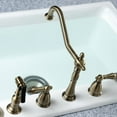 thumbnail image 3 of Kingston Brass Heritage 8" Center Kitchen Faucet with Brass Sprayer, 3 of 7