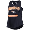 thumbnail image 2 of Women's Denver Broncos Navy Plus Size Team Racerback Tank Top, 2 of 3