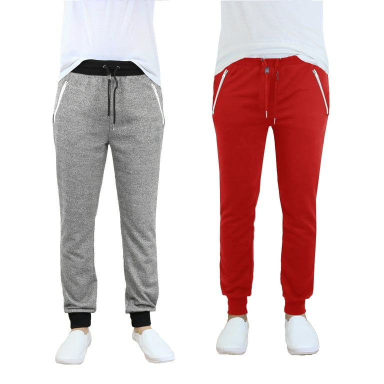 Men's Jogger Sweatpants With Zipper Pockets (2-Pack) 