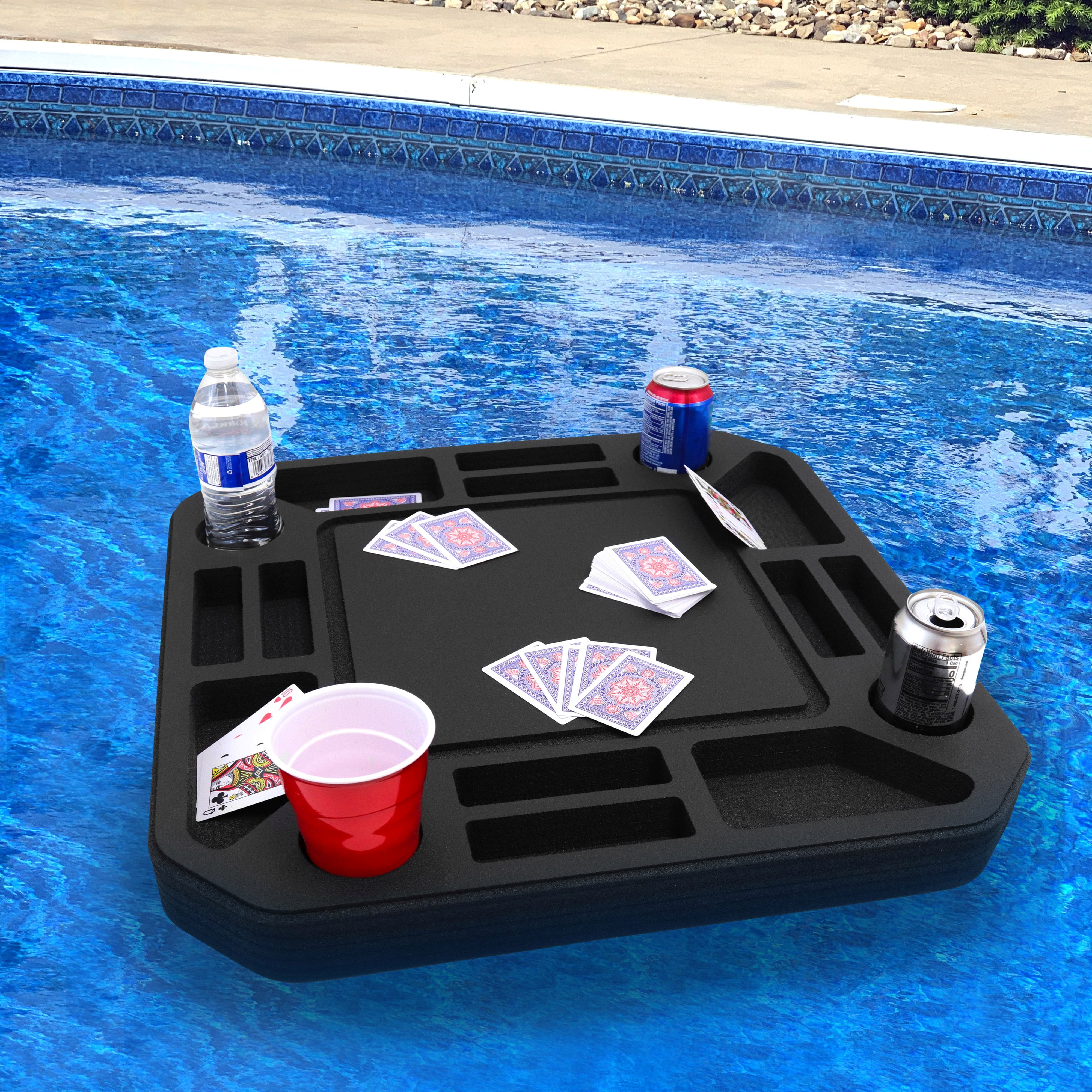 Floating Large Poker Table Game Tray Pool Beach Float Lounge USA Made w Cards 