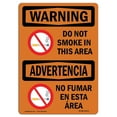 thumbnail image 1 of SignMission OS-WS-A-1218-L-12571 Panneau d'Avertissement 12 x 18 Po OSHA - Ne Pas Fumer dans Cette Zone Bilingue, 1 of 1