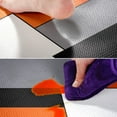 thumbnail image 4 of Orange Black Grey White Kitchen Rugs and Mats Set of 2 Cushioned Anti Fatigue Kitchen Rugs Set Geometric Non-Skid Washable Kitchen Mats for Kitchen Sink Laundry (Orange Grey, 17.5"x29.5"+17.5"x47"), 4 of 6