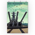 thumbnail image 2 of USS Missouri, Gun Battery (36x54 Giclee Gallery Art Print, Vivid Textured Wall Decor), 2 of 3