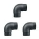 thumbnail image 3 of Riwesomey Tubo de conducción negro Resistencia a altas temperaturas y larga vida útil para conector de salida de codo de ventilación de aire Type1, 3 of 5