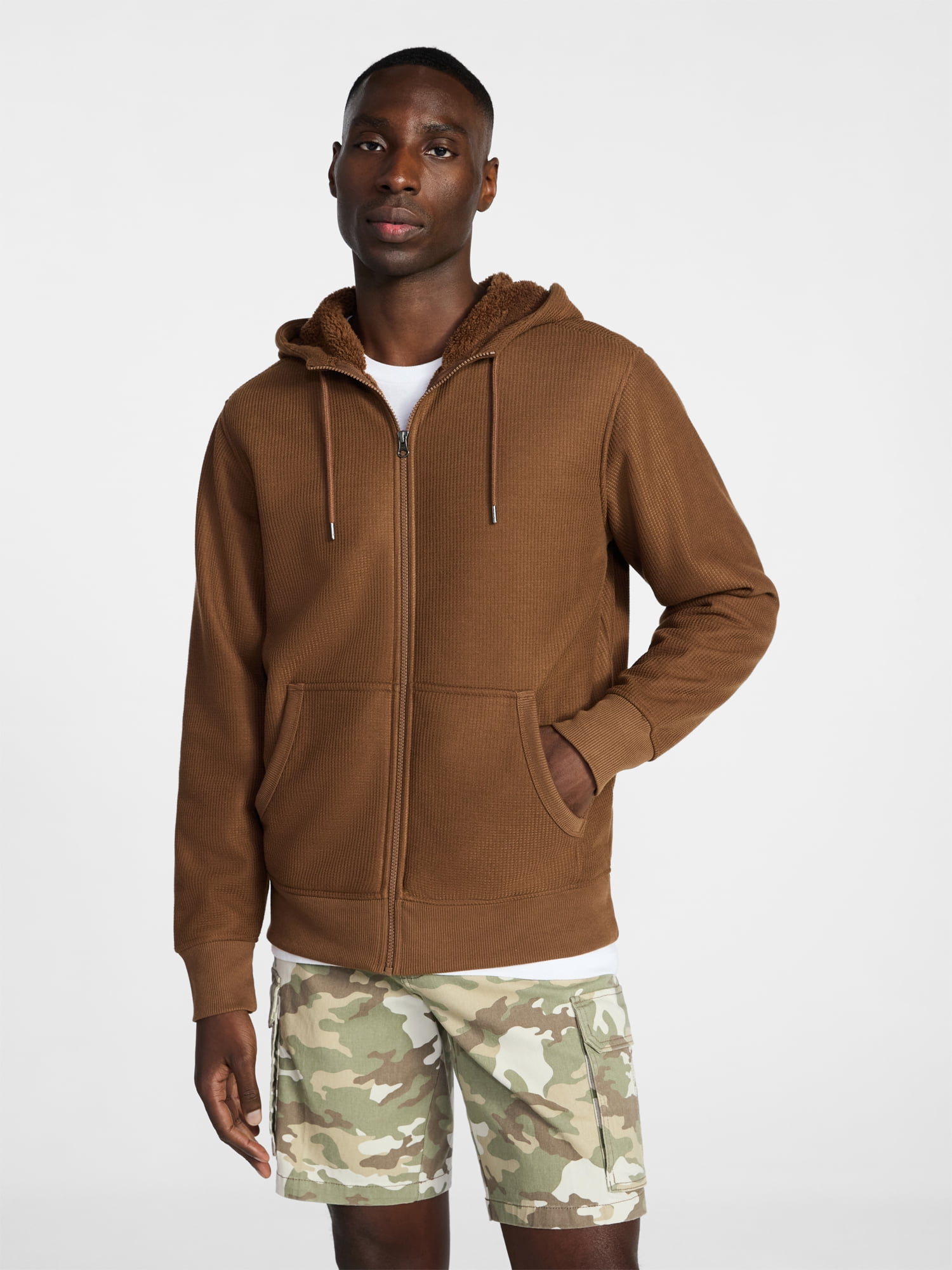 George Men's Thermal Hoodie, Sizes S-3XL