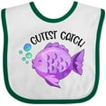 thumbnail image 3 of Inktastic Cutest Catch Cute Purple Fish Boys or Girls Baby Bib, 3 of 4