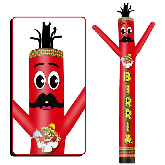 Birria Inflatable Tube Man Wacky Wavy Dancing Guy for Outdoor Decoration Advertising Business Promotion (Blower Not Included)