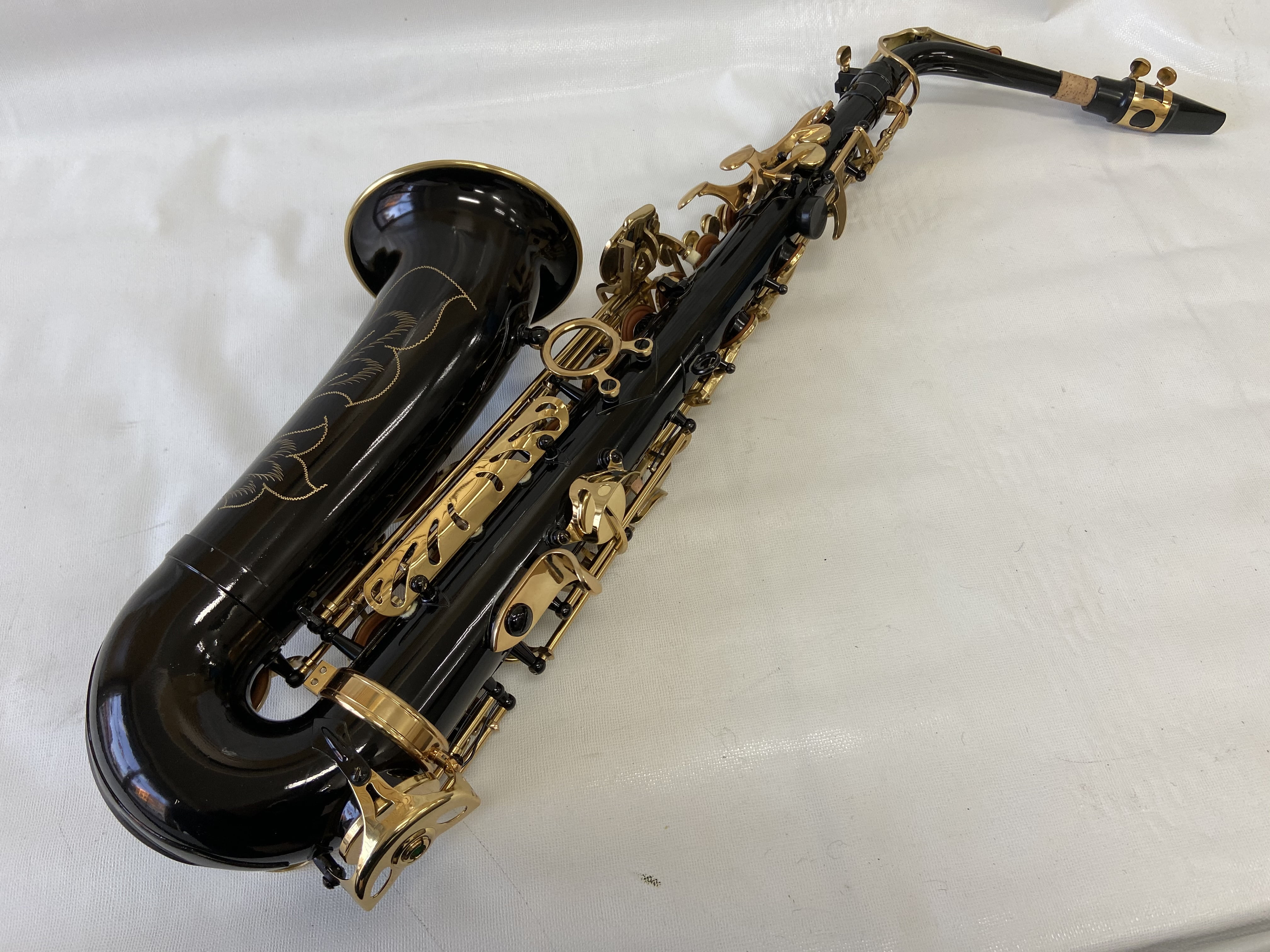 Professional Black Gold Alto Saxophone Sax Brand New