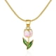thumbnail image 1 of CAIROYAR Collar con colgante de flor de tulipán elegante vintage para mujer, 1 of 7