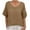 Khaki, variant on Admvng Tops for Women Round Neck Casual Short Sleeved Solid Color T-shirt S-2XL