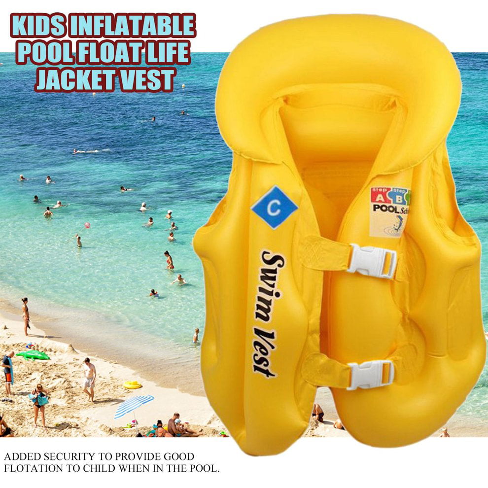 Children's life jacket Swim Float Vest Swimming Pool Age 1-10 Inflatable Sail UK 