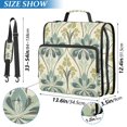 thumbnail image 2 of FORMRS Zipper Binder with Shoulder Strap 2-inch Ring 500 Sheet Capacity File Bag, Beige Floral Pattern, 2 of 5