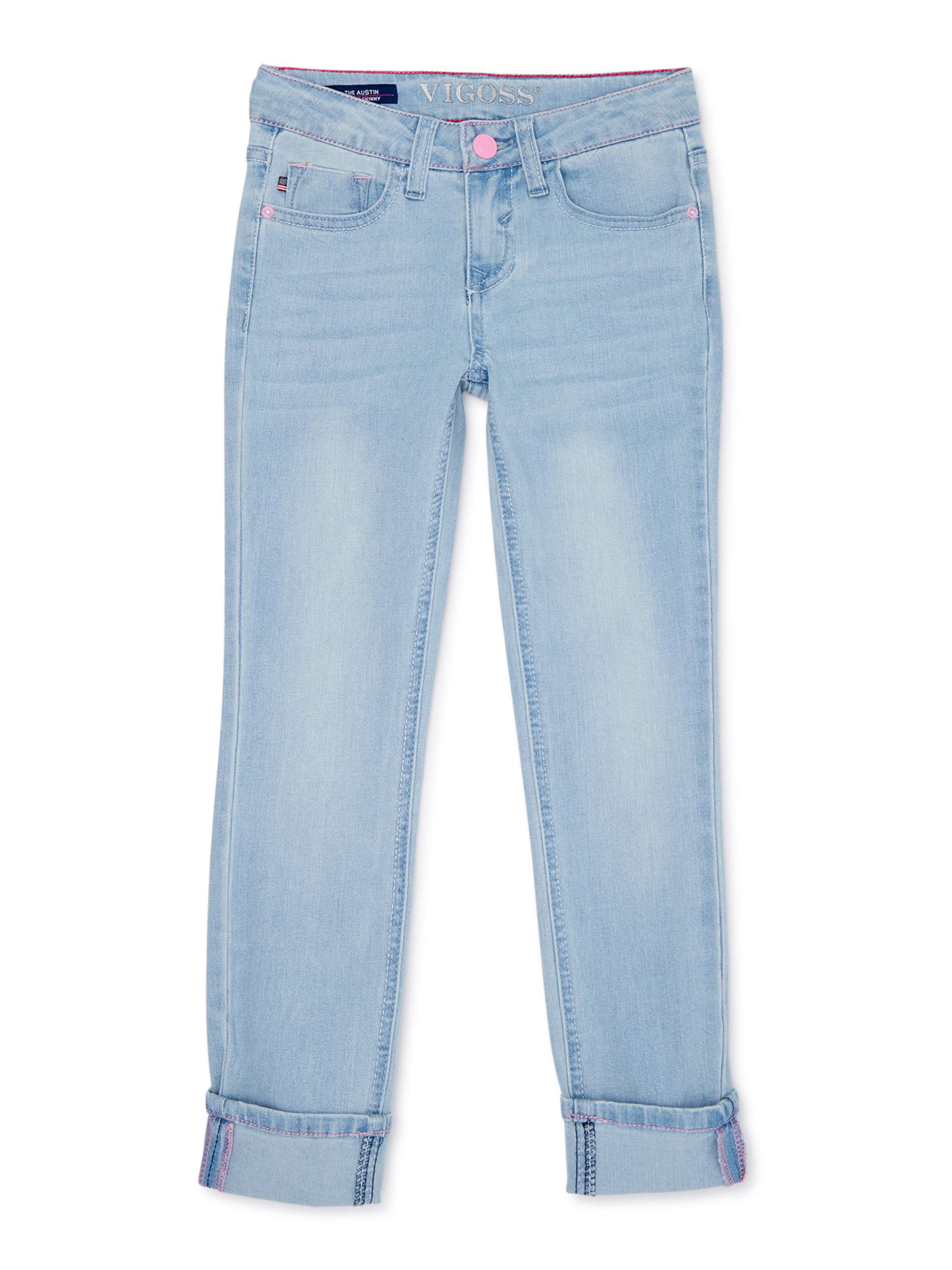 Vigoss Girls Roll Cuff Hem Skinny Jeans, Sizes 714