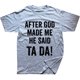thumbnail image 1 of Después de que Dios me creó, dijo: "Divertidas camisetas cristianas con humor, ropa urbana, manga corta, regalos de cumpleaños, camisetas de verano, ropa para hombre"., 1 of 8