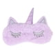 thumbnail image 1 of Antifaz para dormir con diseño de unicornio, antifaz opaco, cómodo para mujeres y niñas (morado), 1 of 5